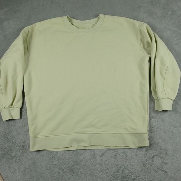 Lululemon Sweater Mens XXL Yellow Crew Neck Pullover Logo Casual - Picture 1 of 8